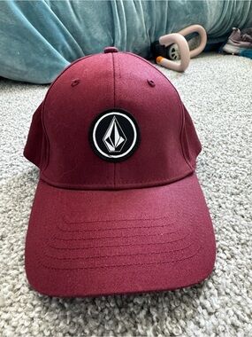 Volcom Burgundy Interior Logo Baseball Cap